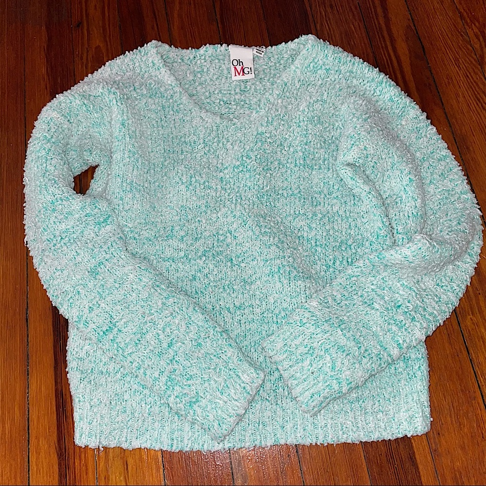 fuzzy cropped sweater